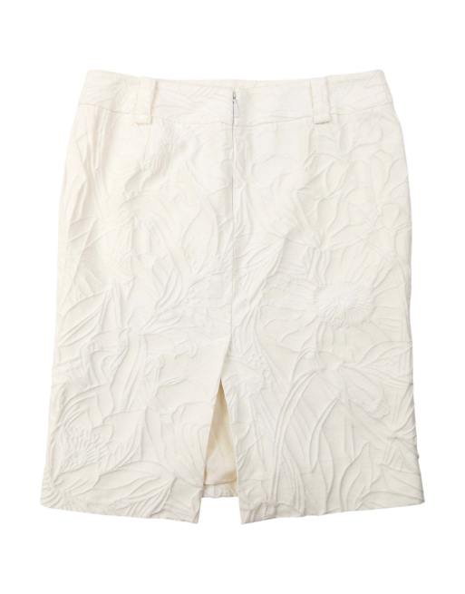 Vintage Gucci 2000s Floral Skirt Size W27 in Cream, 2 of 4