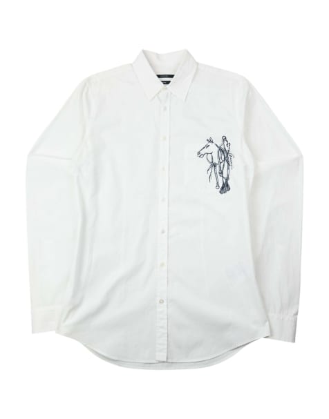 Vintage Gucci 2000s Horse Print Long Sleeve Button Up Shirt Size M - view 1