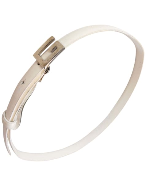 Vintage Gucci 2000s Leather Belt Size W24 in White - view 1