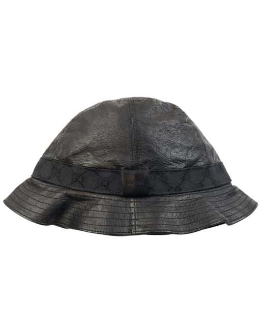 Vintage Gucci 2000s Leather Bucket Hat Size L