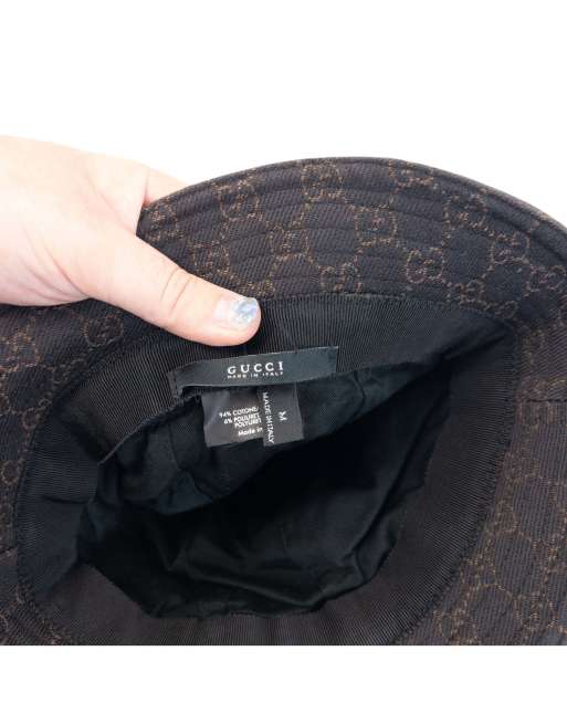 Vintage Gucci 2000s Monogram Bucket Hat Size M, 5 of 7