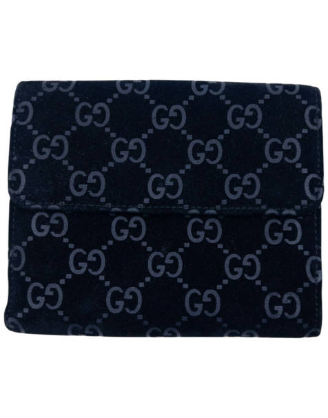 Vintage Gucci 2000s Monogram Suede Wallet - view 1