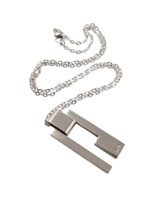 Vintage Gucci 2000s Silver G Plate Necklace, 1 of 4