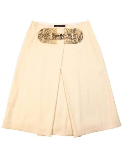 Vintage Gucci 2000s Snakeskin Buckle Skirt Size W26 - view 1