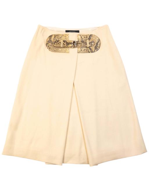 Vintage Gucci 2000s Snakeskin Buckle Skirt Size W26, 1 of 4