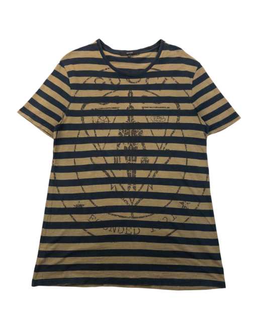 Vintage Gucci 2000s Striped Graphic T Shirt Size L, 1 of 4