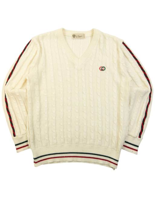 Vintage Gucci 80s Cable Knit Jumper Size M, 1 of 4