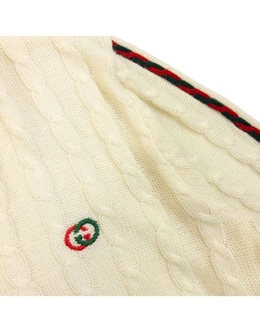 Vintage Gucci 80s Cable Knit Jumper Size M, 4 of 4