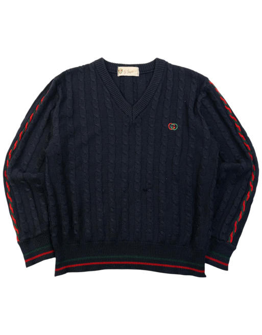 Vintage Gucci 80s Cable Knit Jumper Size S, 1 of 4