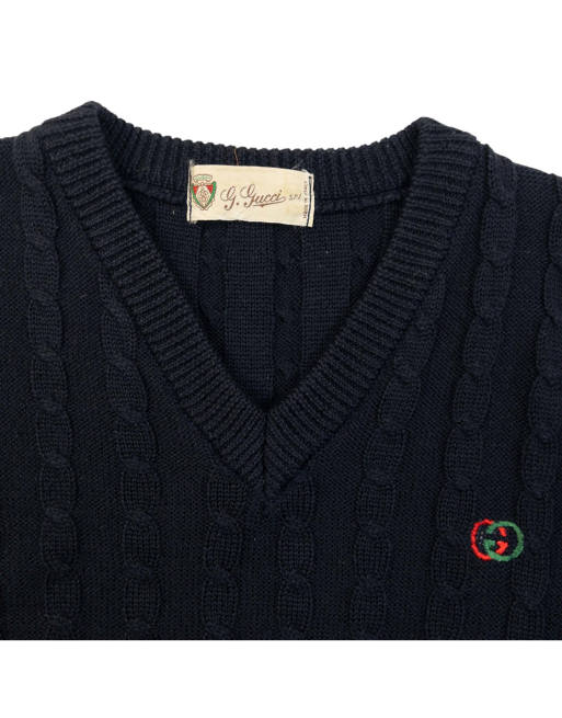 Vintage Gucci 80s Cable Knit Jumper Size S, 3 of 4
