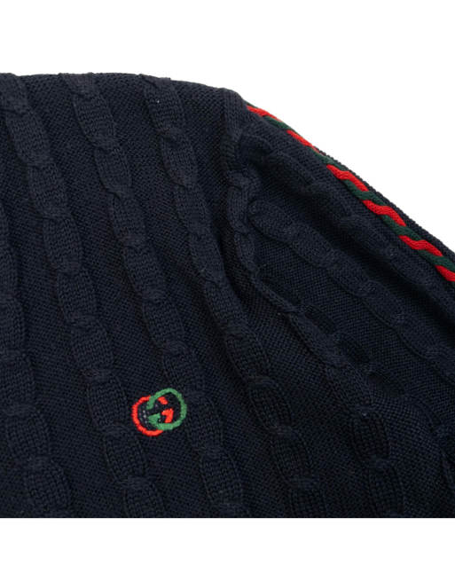 Vintage Gucci 80s Cable Knit Jumper Size S, 4 of 4