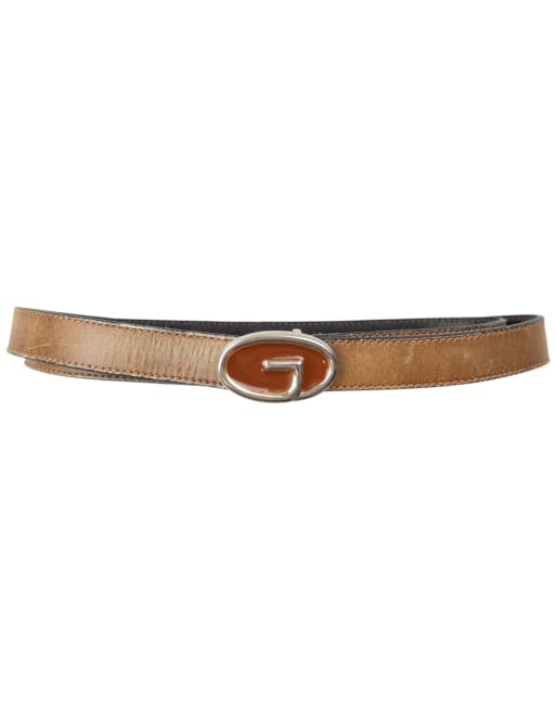 Vintage Gucci 80s Leather Belt Size S in Brown