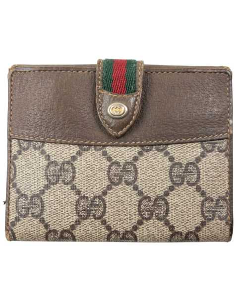 Vintage Gucci 80s Monogram Leather Wallet - view 1