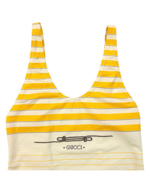 Vintage Gucci 80s Striped Swimming Costume Size M, 4 of 4
