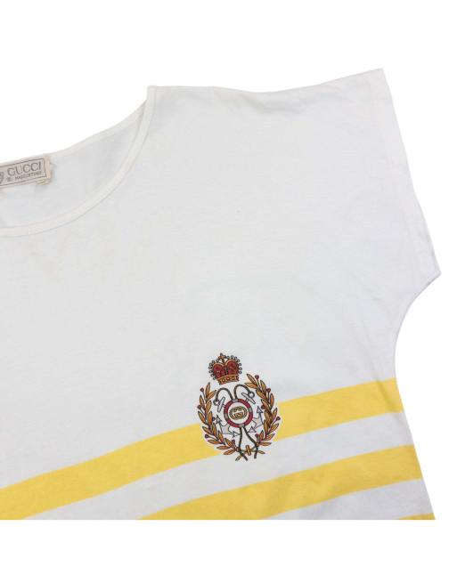 Vintage Gucci 80s Striped T Shirt Size M, 4 of 6