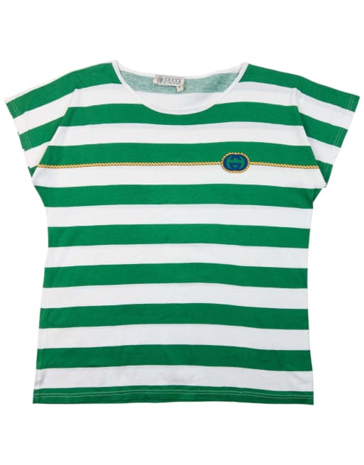Vintage Gucci 80s Striped T Shirt Size S, 1 of 5