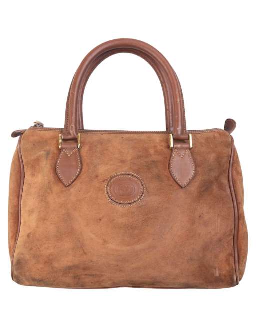 Vintage Gucci 80s Suede Handbag