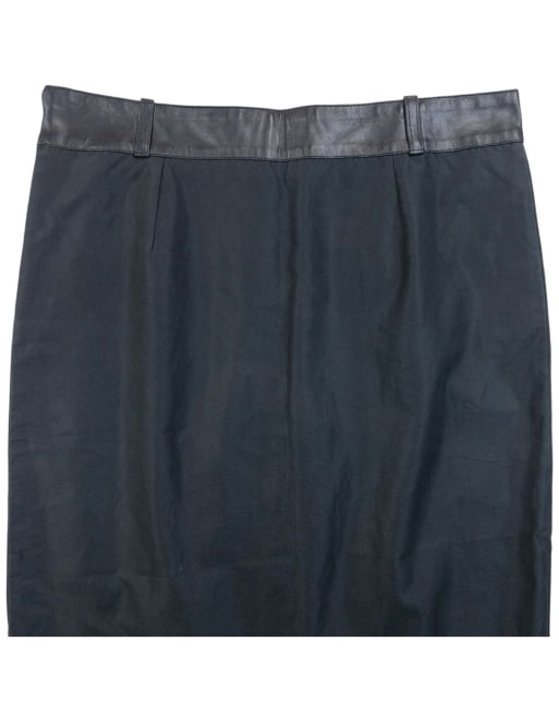 Vintage Gucci 90s By Tom Ford Leather Waist Skirt Size W27, 3 of 4
