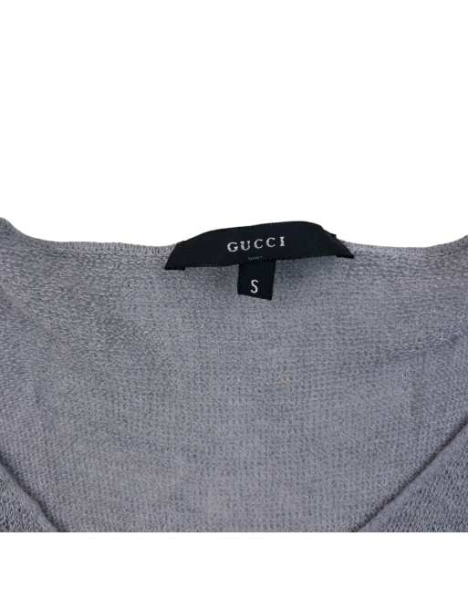 Vintage Gucci 90s By Tom Ford Linen Knit Vest Top Size S, 3 of 4