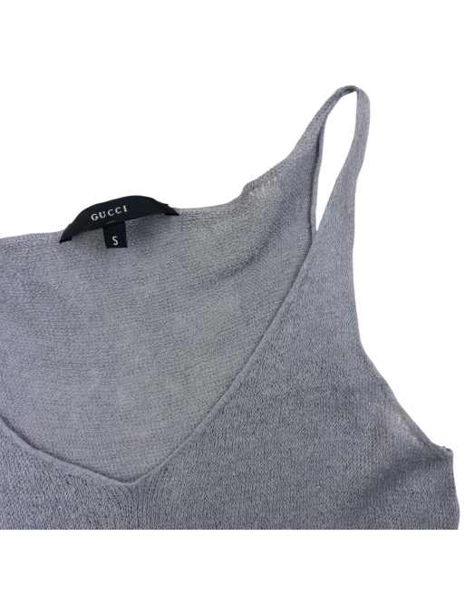 Vintage Gucci 90s By Tom Ford Linen Knit Vest Top Size S, 4 of 4