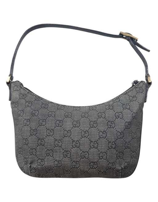 Vintage Gucci monogram shoulder bag in grey