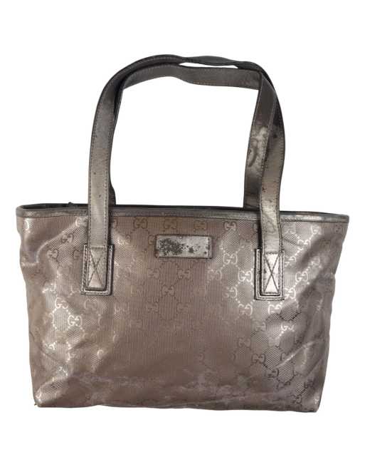 Vintage Gucci Monogram Shoulder Bag in Grey