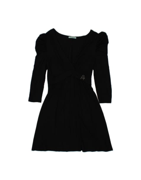 Vintage Guess By Marciano 3/4 Sleeve A-line Dress It 44 Medium In Black - view 1