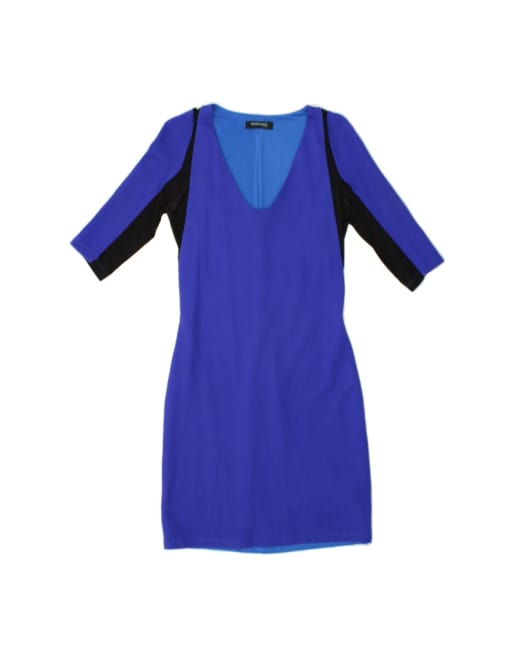 Vintage Guess By Marciano Shift Dress It 46 Large In Blue Colourblock