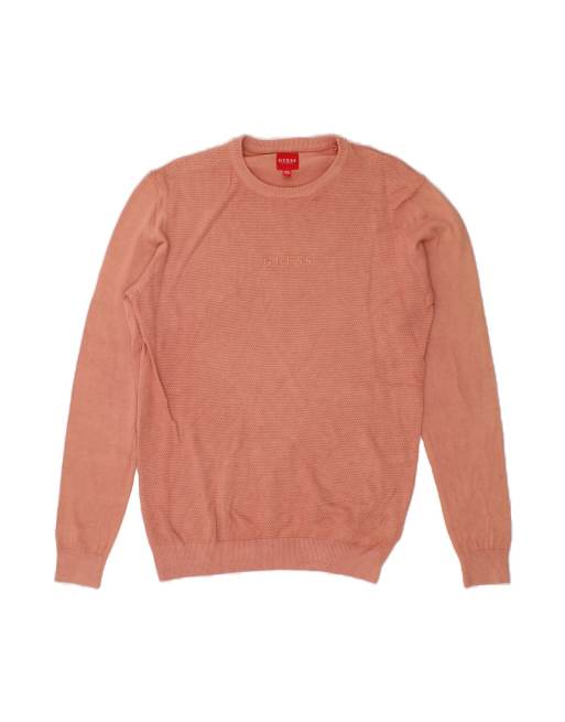 Vintage Guess Crew Neck Jumper Sweater Large In Pink