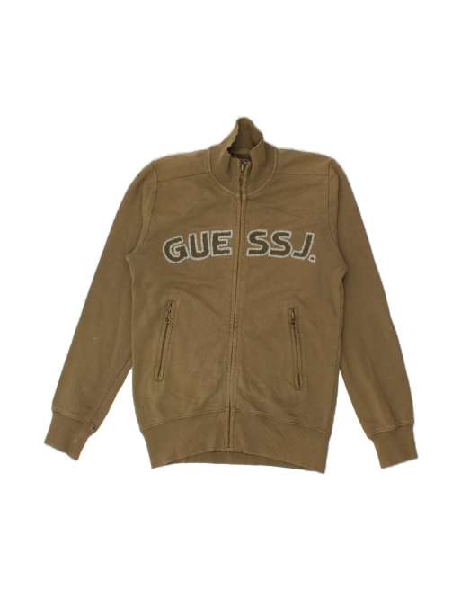 Vintage Guess Graphic Tracksuit Top Jacket Small In Khaki