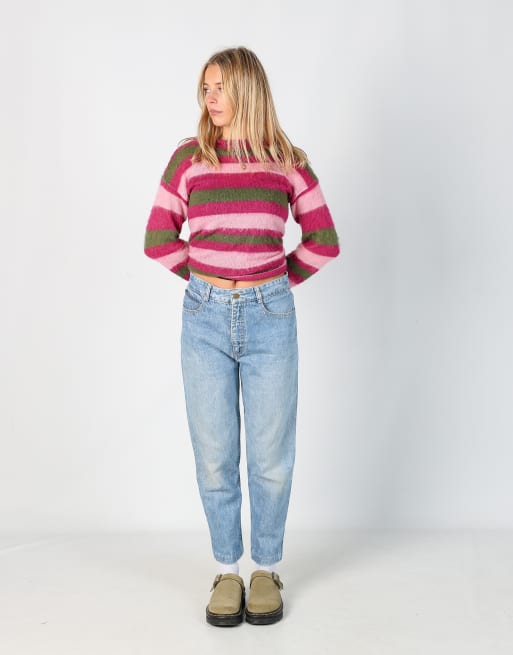 Vintage Guess high rise 28x27 denim jeans in light blue