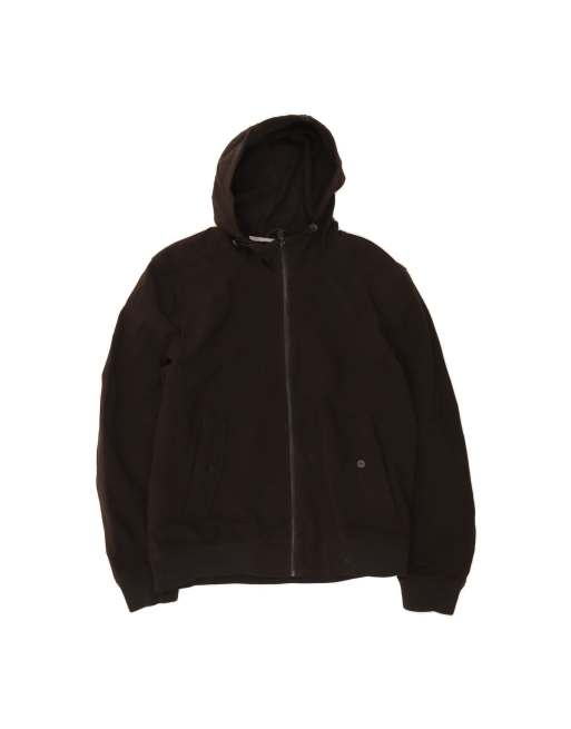 Vintage Guess Hooded Bomber Jacket UK 42 XL In Black