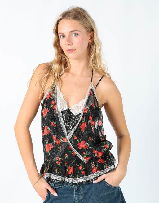 Vintage GUESS Jeans 8 woven vest in black