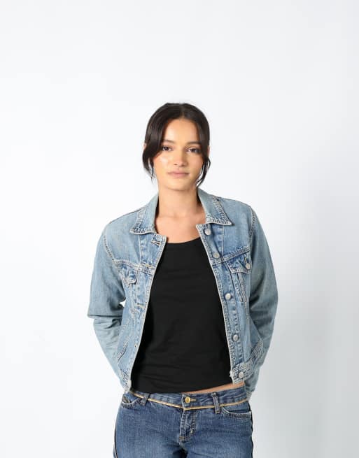 Vintage GUESS Jeans L denim jacket light blue