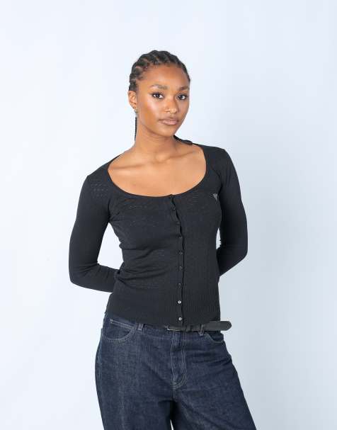 Vintage GUESS Jeans M cardigan in black - view 1