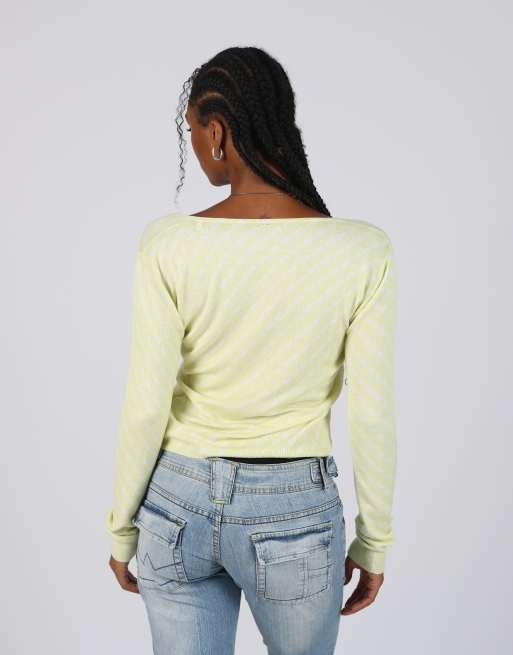 Vintage GUESS Jeans M cardigan in light green, 2 of 4
