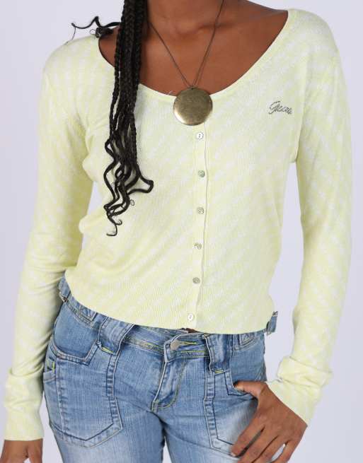 Vintage GUESS Jeans M cardigan in light green, 4 of 4