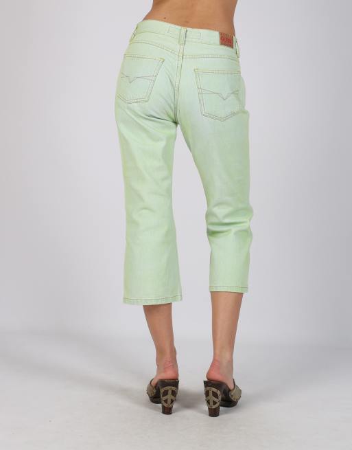 Vintage GUESS Jeans S 3/4 jeans in light green, 4 of 4