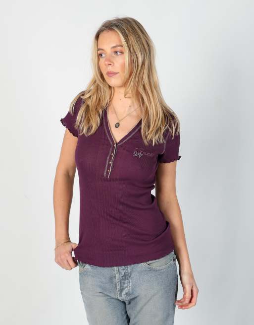 Vintage GUESS Jeans S baby tee in purple