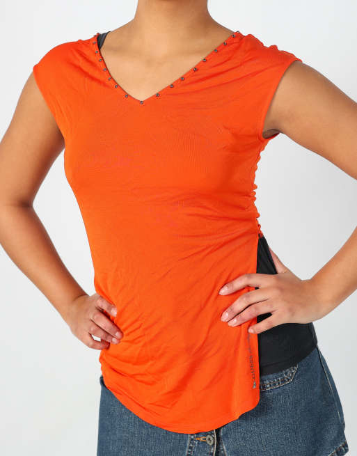 Vintage GUESS Jeans S cami in orange, 4 of 4