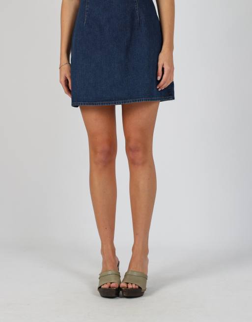 Vintage GUESS Jeans S denim mini dress in blue, 2 of 4