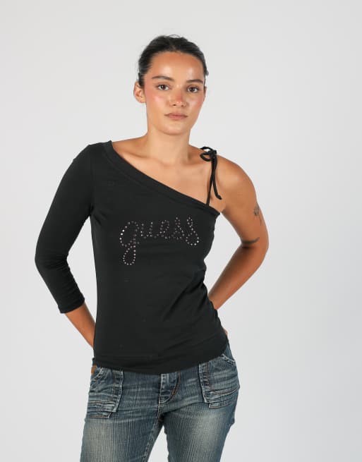 Vintage GUESS Jeans S long sleeve top in black