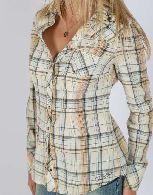 Vintage GUESS Jeans S shirt in multi colured, 4 of 4