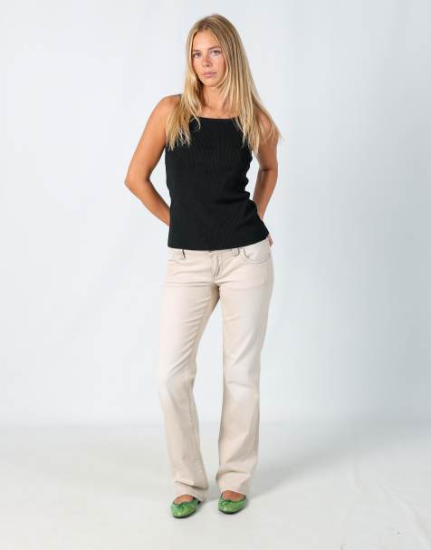 Vintage GUESS Jeans S straight jeans in beige - view 1