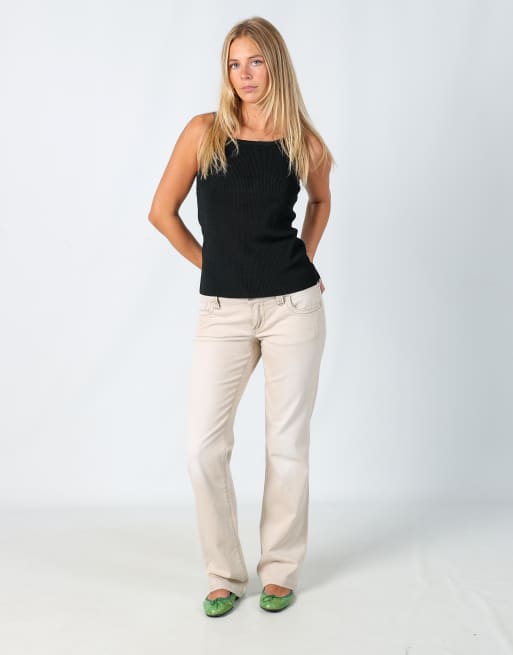 Vintage GUESS Jeans S straight jeans in beige