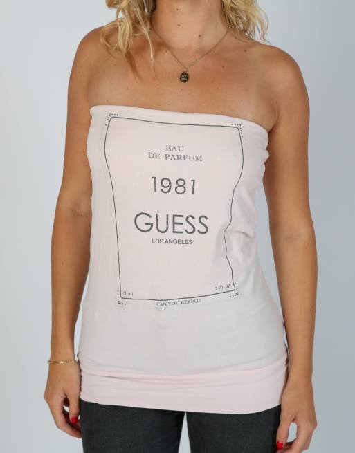 Vintage GUESS Jeans S woven top in baby pink, 4 of 4