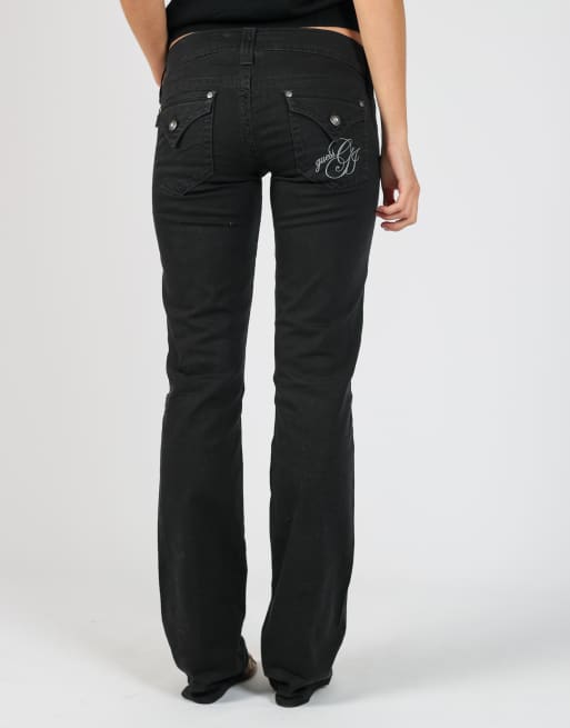 Vintage GUESS Jeans XS bootcut jeans in black, 2 of 4