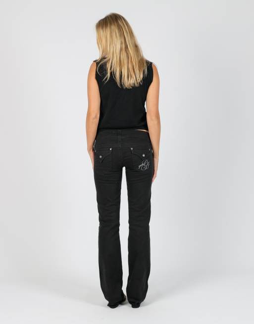 Vintage GUESS Jeans XS bootcut jeans in black, 3 of 4
