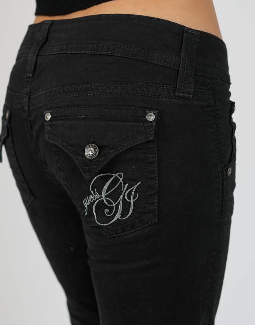 Vintage GUESS Jeans XS bootcut jeans in black, 4 of 4