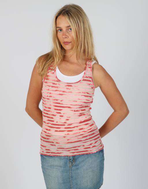 Vintage GUESS Jeans XS cami in beige, 3 of 4